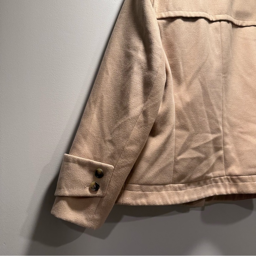 Chico’s Fleece Plush Casey Jacket Arabian Camel Size 3 Large Gold Zipper EUC - Picture 10 of 16